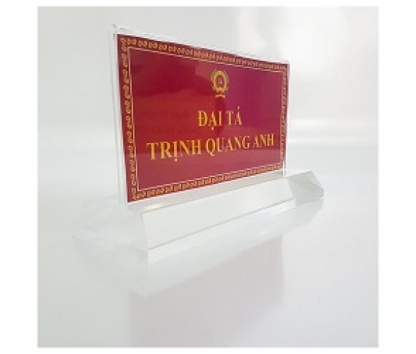 Biển chức danh mica Quân Đội