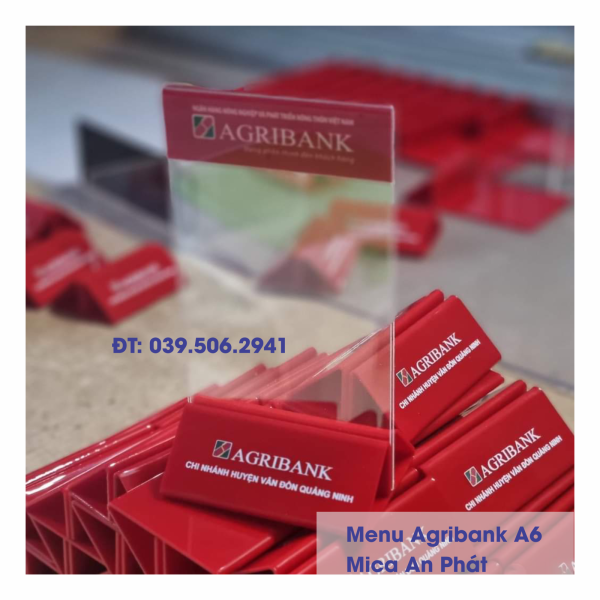 Menu Mica để bàn A4, A5, A6  giá rẻ tại khu vực Miền Bắc