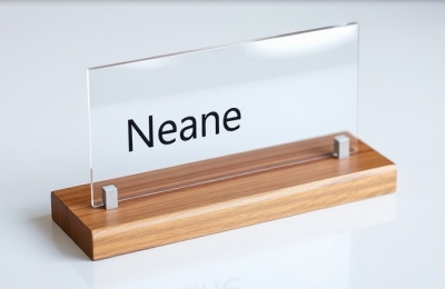 Biển Chức Danh Mica Đế Gỗ 